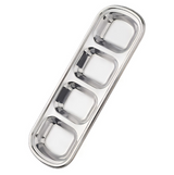 Anygleam Silver Stainless Steel 4-Grid Sauce Dish – Seasoning & Dipping Plates for Kitchenware