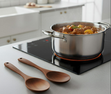Anygleam Brown 2pcs Wooden Spoon Ladle Kitchen Tableware
