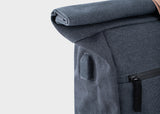 Everyday Hemp Rolltop Backpack in Navy Blue