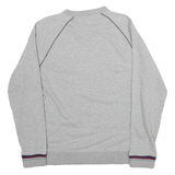 FILA Mens Grey Cotton Blend Crew Neck Sweatshirt M Logo Embroidered Casual