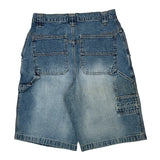 Utility Denim Shorts - 32W 10L Blue Cotton