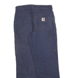 CARHARTT Mens Cotton Blend Navy Relaxed Straight Trousers W30 L30 Workwear
