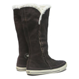 CONVERSE Womens High Boots Black Synthetic UK 6.5 Faux Fur Winter Stylish