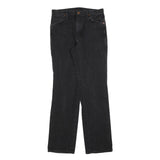 WRANGLER Mens Regular Black Cotton Blend Denim Jeans W32 L34 Zip Pocket