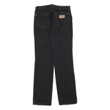 WRANGLER Mens Regular Black Cotton Blend Denim Jeans W32 L34 Zip Pocket
