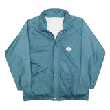 LOFFLER Mens Blue Polyester Blend Zip Jacket M Plain Lightweight Casual