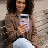Powder Blue Dragon Cuties Google Pixel 8a Case - Lifestyle photo showing phone case in use