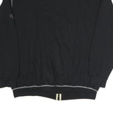 ATLAS FOR MEN Mens Black Cotton Blend Zip Jacket 2XL Casual Everyday Wear