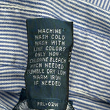 Age 8 Ralph Lauren Striped Shirt - Small Blue Cotton