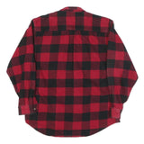 FIELD & STREAM Mens Red & Black Check Shirt L Cotton Blend Lumberjack Long