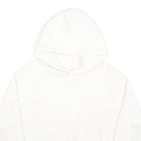 CHAMPION Womens White Hoodie M Cotton Blend Pullover Casual Sweatshirt