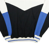 SOUTHERN ACTIVE Mens White Black & Blue Colourblock Plain Crew Neck Jumper L