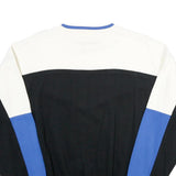 SOUTHERN ACTIVE Mens White Black & Blue Colourblock Plain Crew Neck Jumper L