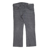 DIESEL Mens Jeans Grey Regular Straight Denim Medium W37 L30 Zip Closure