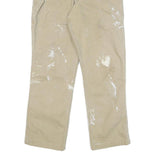 CARHARTT Mens Cotton Blend Beige Relaxed Tapered Trousers W32 L29 Workwear