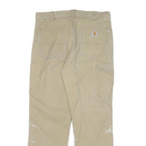 CARHARTT Mens Cotton Blend Beige Relaxed Tapered Trousers W32 L29 Workwear