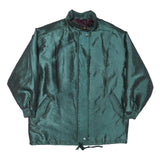 JG HOOK Womens Green Jacket XL Polyester Blend Plain Zip Casual Outerwear