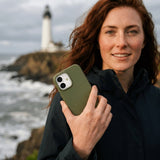 Forest Floor iPhone 16 Case - Lifestyle photo showing phone case in use