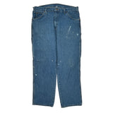 Dickies Double Knee Carpenter Jeans - 36W 31L Blue Cotton
