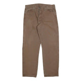 DICKIES Mens Cotton Brown Relaxed Straight Trousers W38 L32 Workwear Casual