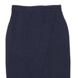 & OTHER STORIES Womens Navy Blue Pencil Knee Length Wool Blend Skirt S Tailored