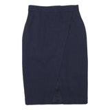 & OTHER STORIES Womens Navy Blue Pencil Knee Length Wool Blend Skirt S Tailored