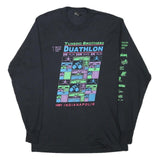 THE BEST Mens Black Tuxedo Brothers Duathlon Long Sleeve Crew Neck Graphic