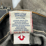 True Religion Studded Jeans - 38W 26L Grey Cotton