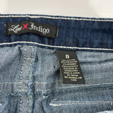 Love Indigo Boot Cut Jeans - 30W UK 8 Blue Cotton