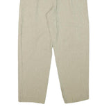 MANI Womens Relaxed Beige Acetate Trousers W30 L29 Paisley Zip Closure
