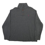 POLO RALPH LAUREN Mens Grey Patterned Pullover Half Zip Basic Knit Jumper XL