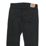 LEVI'S 521 02 Mens Black Regular Jeans Denim W34 L26 Button Closure
