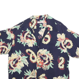 SUN SURF Mens Navy & Cream Floral Hawaiian Shirt S Summer Vacation Resort Wear