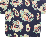 SUN SURF Mens Navy & Cream Floral Hawaiian Shirt S Summer Vacation Resort Wear