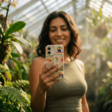 Seashell Tropical Paradise iPhone 15 Pro Case - Lifestyle photo showing phone case in use