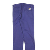 CARHARTT Mens Cotton Blend Purple Slim Straight Trousers W28 L31 Stylish Casual