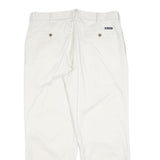 CHAPS Mens White Regular Fit Straight Leg Cotton Blend Trousers W36 L32 Casual