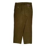 Made In USA Marlboro Classics Trousers - 32W 28L Green Cotton