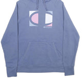 CHAMPION Mens Blue Pullover Hoodie M Cotton Blend Casual Wear