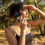 Black Night Trails Google Pixel 9/9 Pro Case - Lifestyle photo showing phone case in use