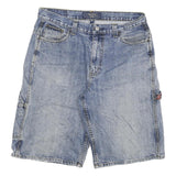 U.S. POLO ASSN Mens Shorts Blue Denim Casual XL W34 Utility Pocket