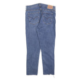 LEVI'S Womens Slim Blue Denim Jeans W29 L24 Zip Closure Raw Hem Casual