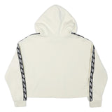 PUMA Womens Cream Hoodie M Cotton Blend Crop Top Sport Casual