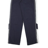 PUMA Mens Joggers Blue & White L W30 L32 Slim Fit Track Pants Polyester
