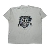 Soccer Preview '97 Unbranded Graphic T-Shirt - XL White Cotton