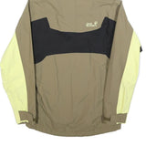 JACK WOLFSKIN Womens Beige & Yellow Outdoor Jacket UK 8 Polyester Blend Zip