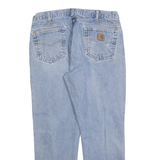 CARHARTT Mens Jeans Blue Regular Straight Denim Light W36 L30 Classic Zip