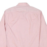 TOMMY HILFIGER Mens Pink & White Micro Check Shirt M Stylish Cotton Blend Long