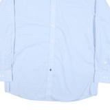 TOMMY HILFIGER Mens Blue Cotton Blend Shirt L Button-Down Collar Long Sleeve