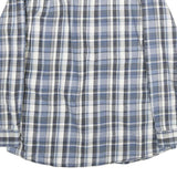 RIDGECUT Mens Blue Grey White Checked Shirt 2XL Cotton Long Sleeve Casual